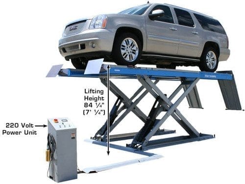 Atlas Equipment 12AWFSL Alignment Scissor Lift and RJ-6 Rolling Jacks Combo ATEATTD-12AWFSL-COMBO-FPD
