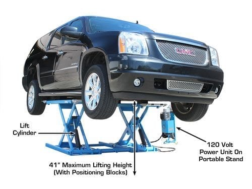 Atlas 7K-Kwik-Bay Portable Mid-Rise 7,000 lb. Capacity Scissor Lift ATEATTD-7K-KWIK-FPD