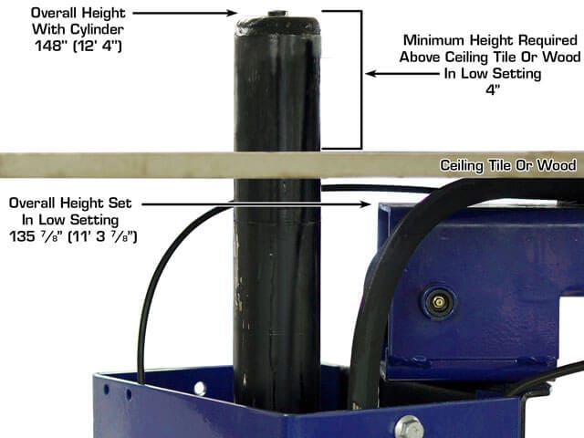 cylinder height in low setting