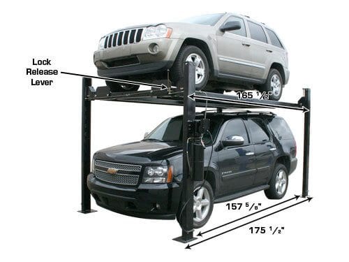 ATLAS Garage PRO8000EXT 8,000 lb Extra Tall 4-Post Lift ATEXH-PRO8000EXT-FPD