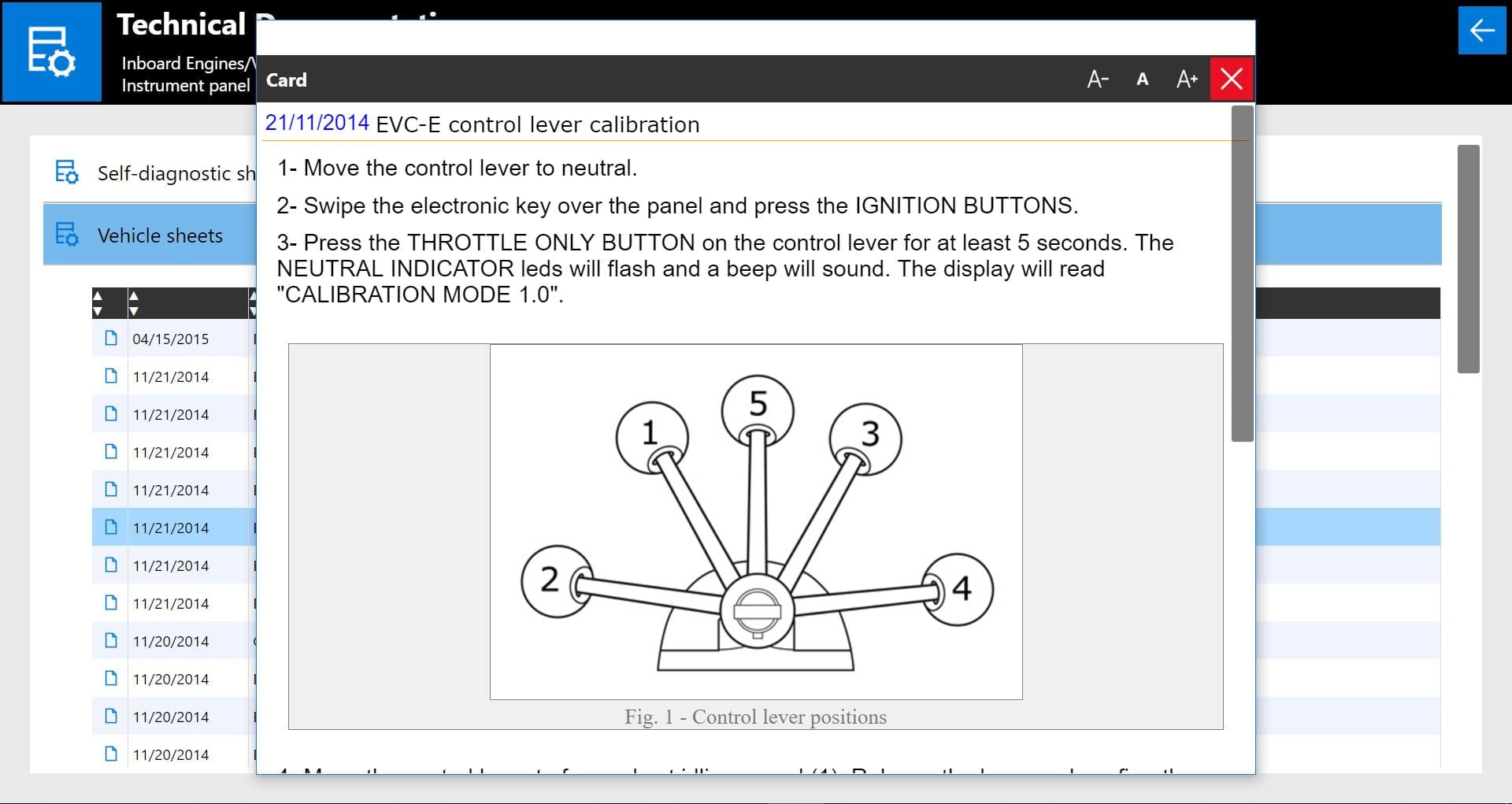 TEXA MARINE EVC-E CONTROL LEVER CALIBRATION PROCEDURE