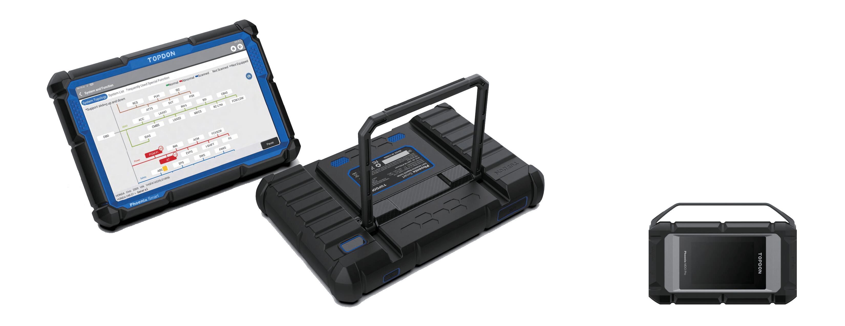TOPDON PHOENIX SMART FRONT AND REAR OF SCAN TOOL