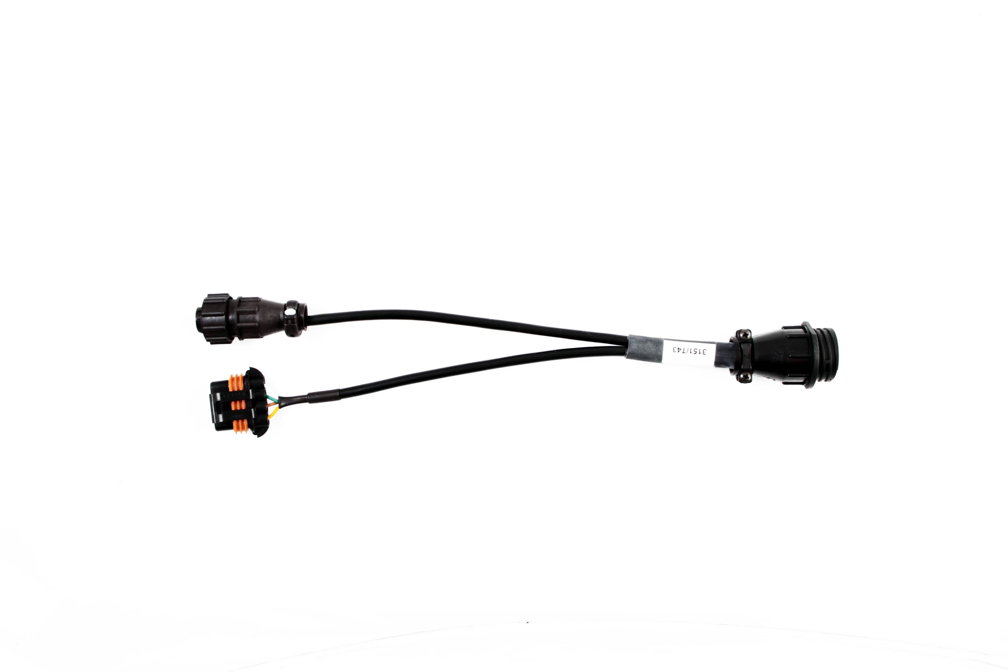 TEXA 3904143 CLAAS and Renault tractor diagnostic cable 3151/T43 with dual 4-pin connectors