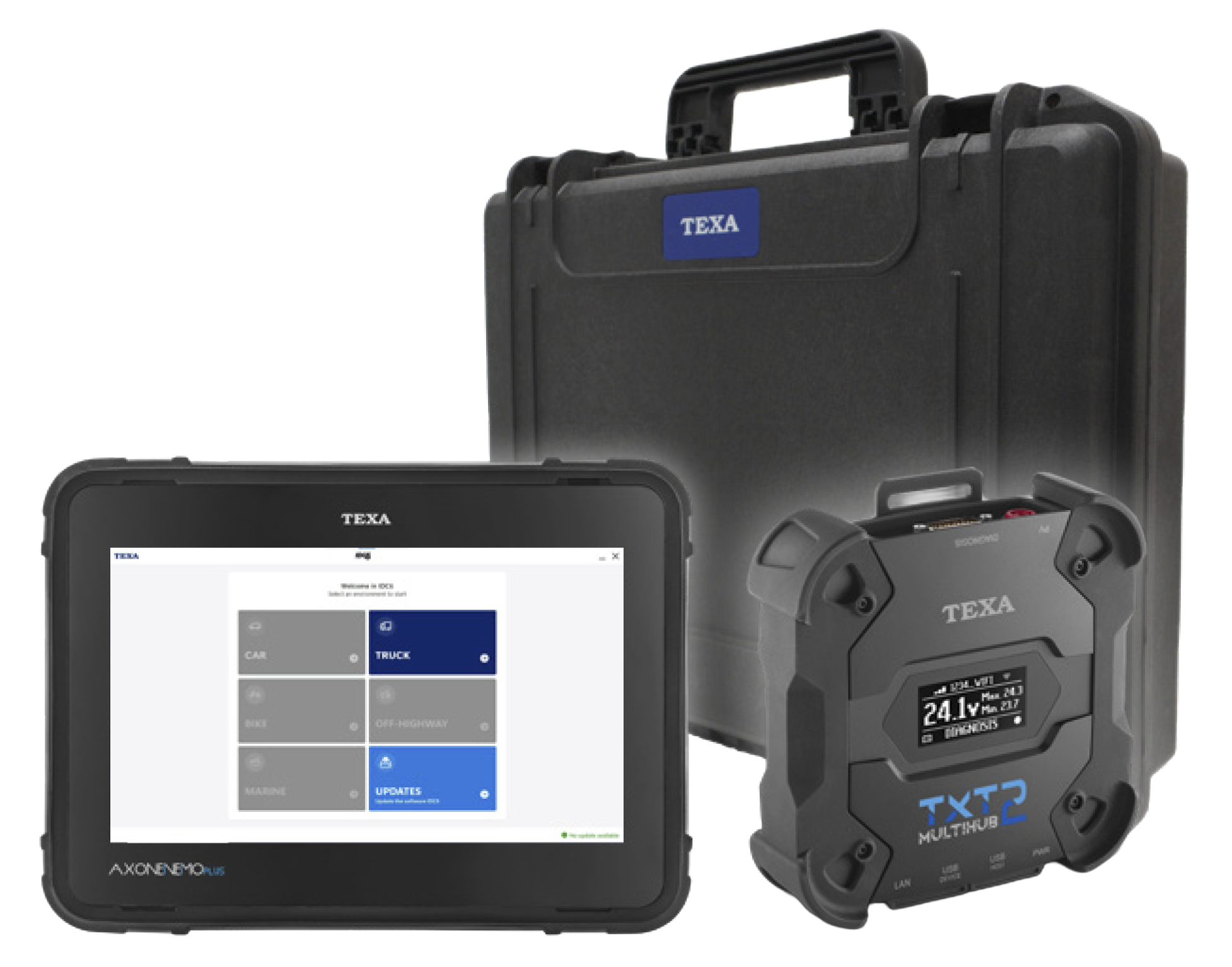 TEXA PLHDT AXONE NEMO PLUS heavy-duty truck diagnostic tool with TXT MULTIHUB 2