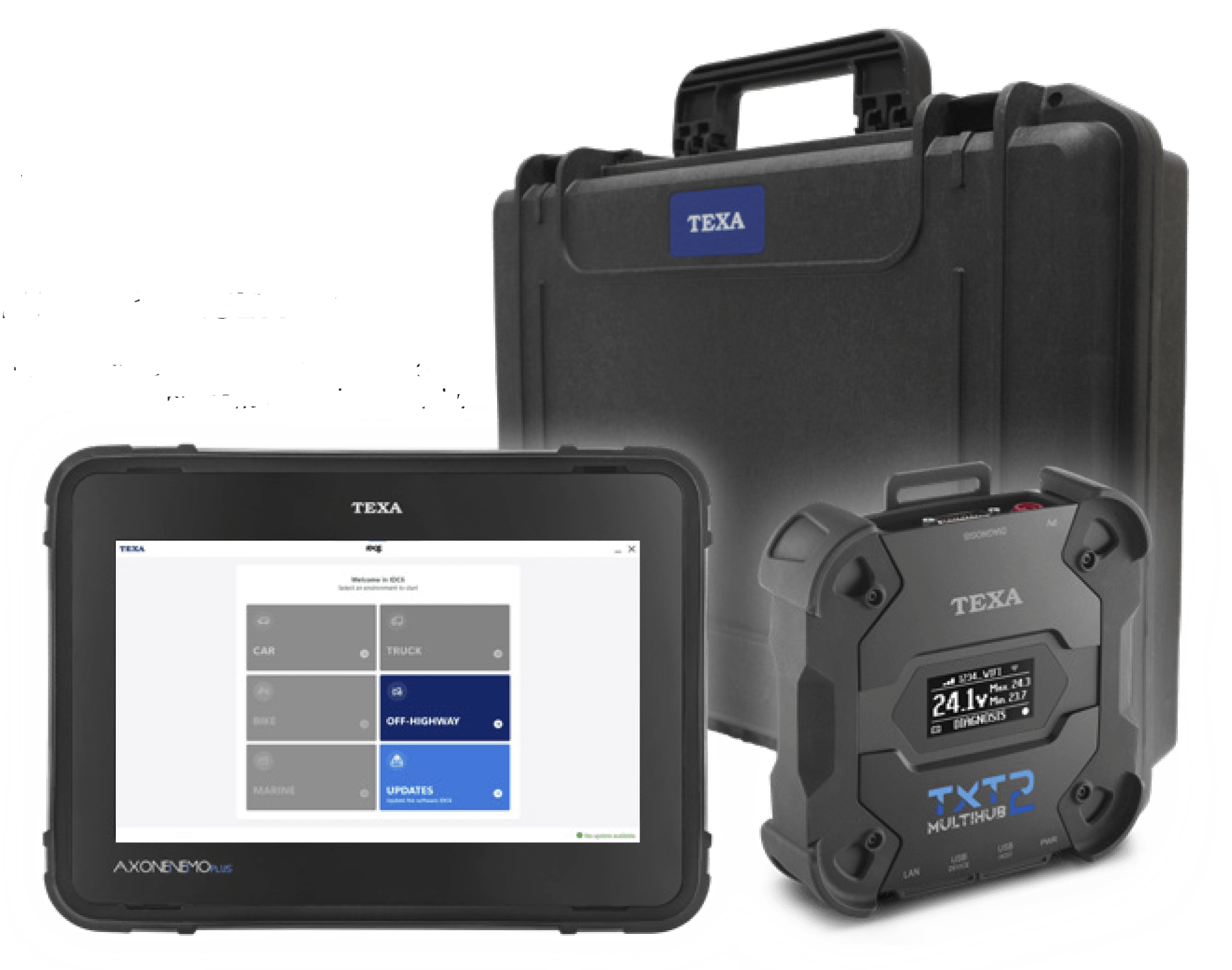 TEXA PLOHW AXONE NEMO PLUS off-highway diagnostic tool with Multihub 2
