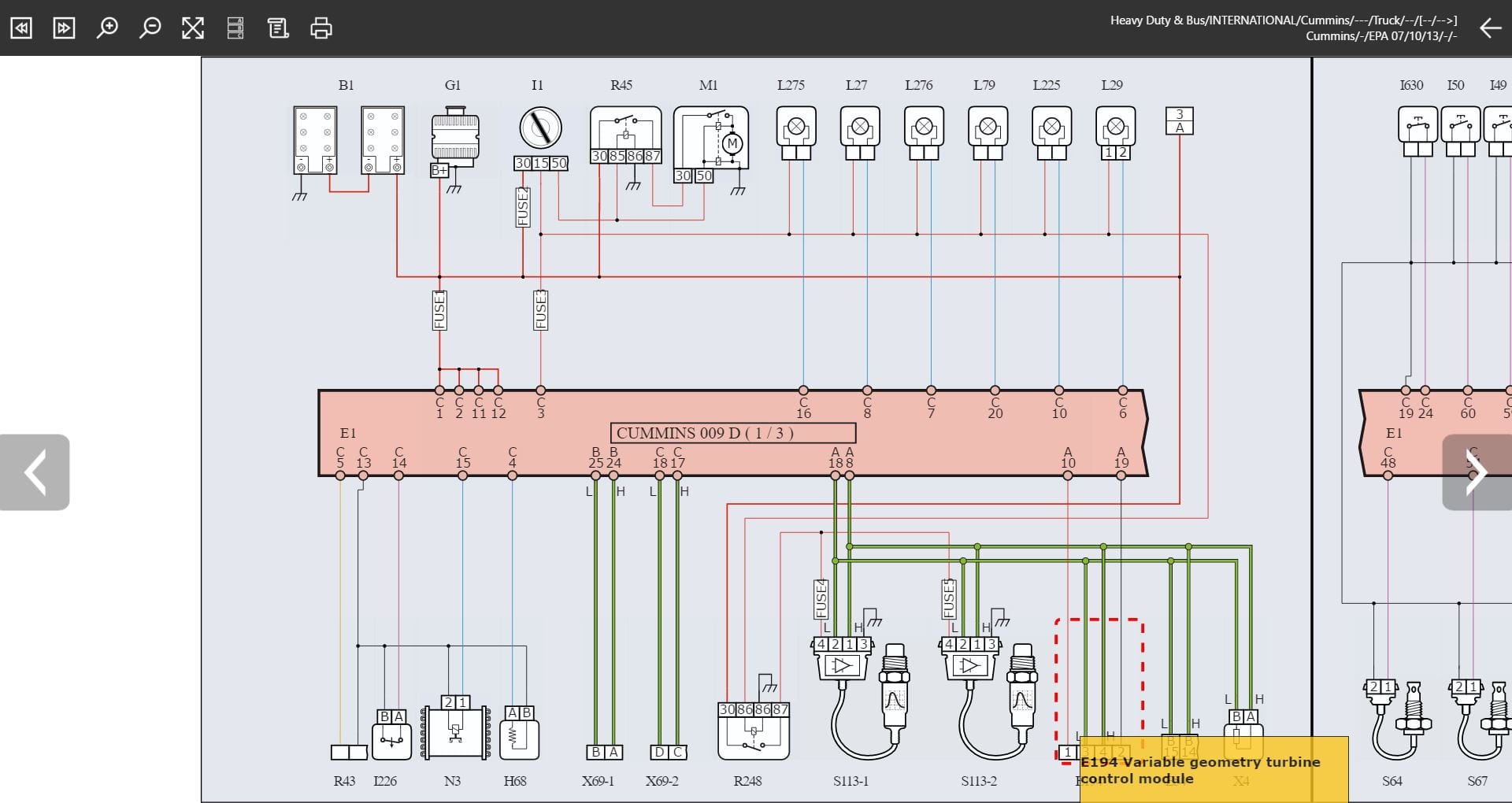 TEXA TRUCK CUMMINS WIRING DIAGRAM SCREENSHOT