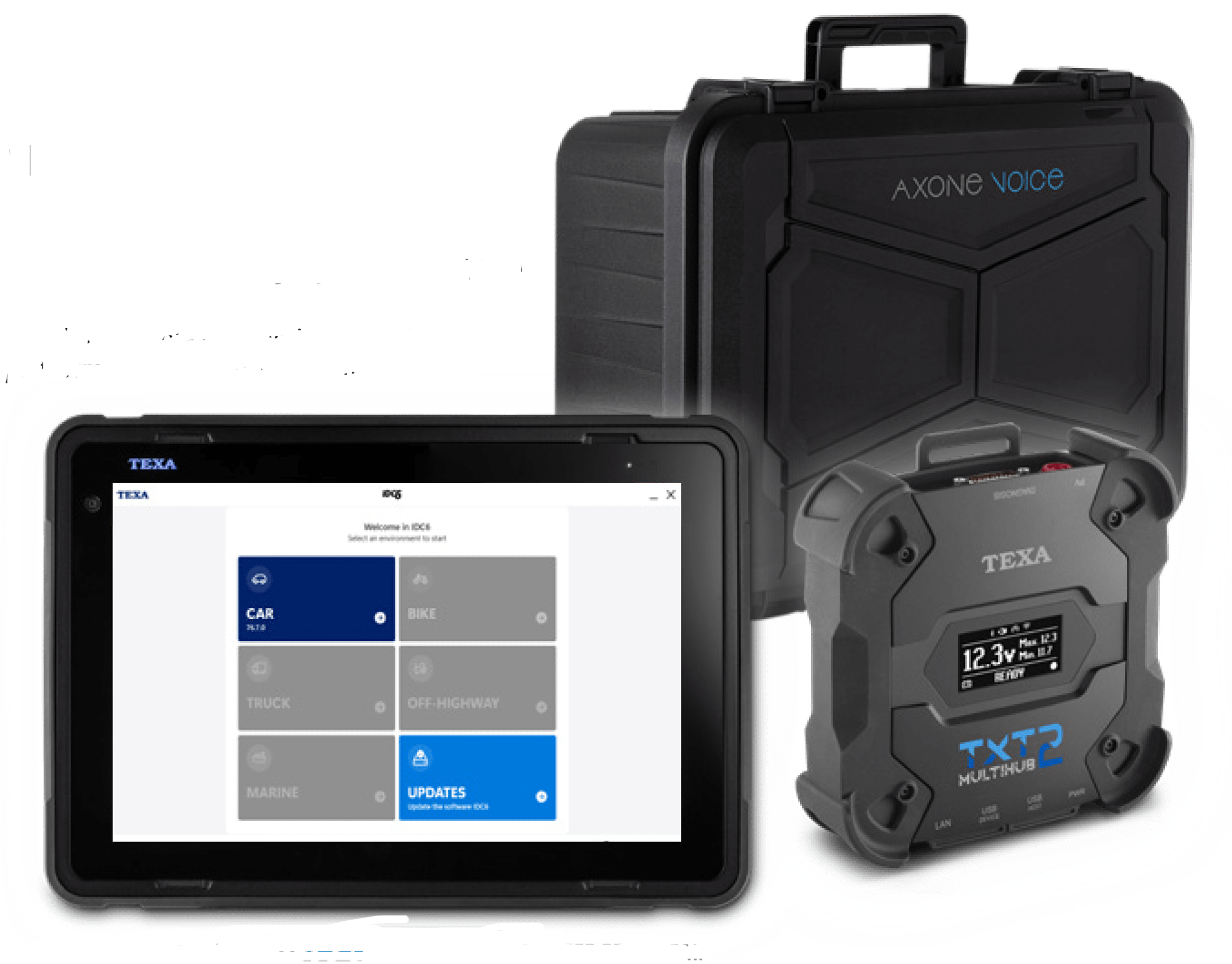 TEXA VCMH AXONE VOICE Car and Supercar diagnostic tool with TXT MULTIHUB 2