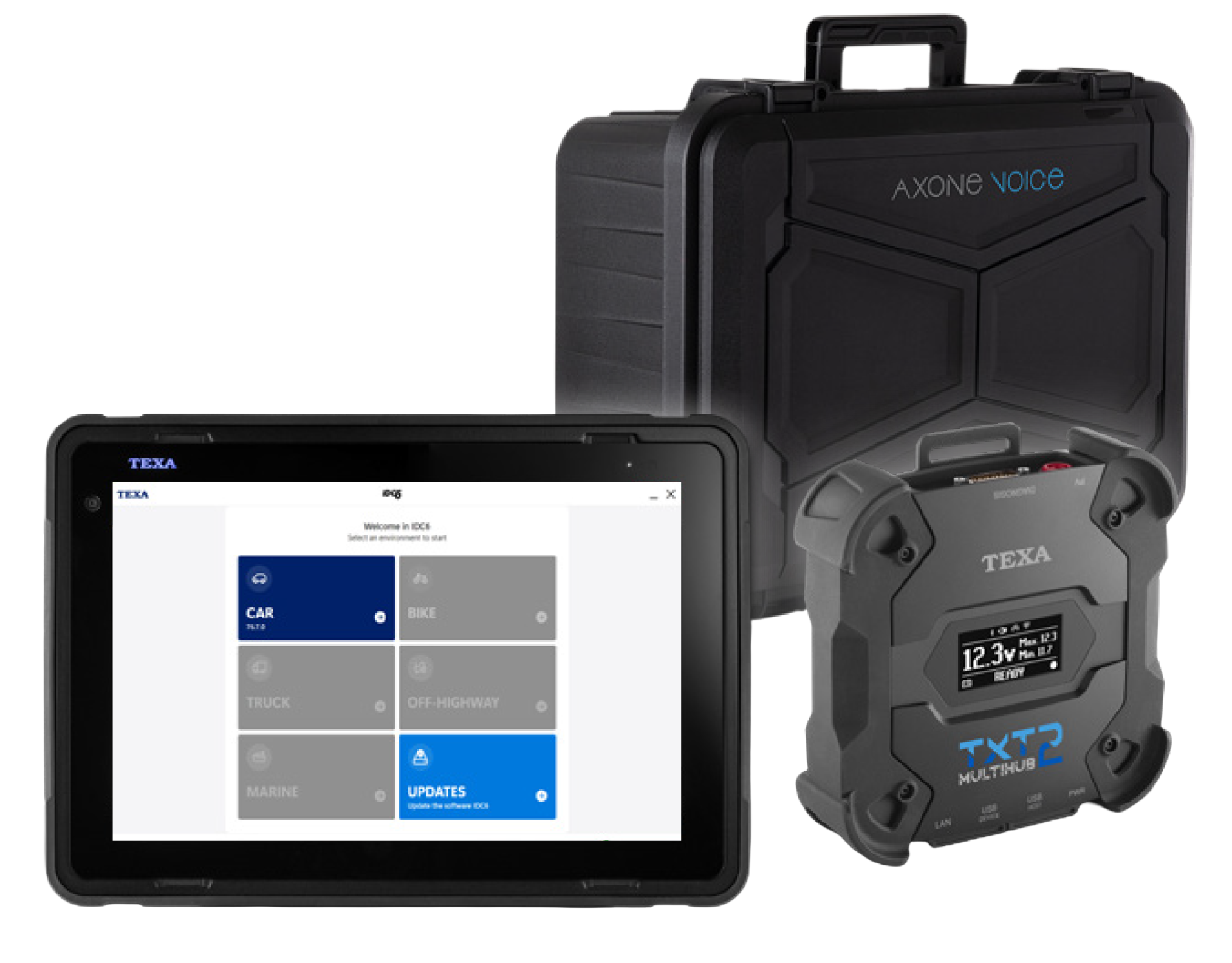 TEXA VCMH AXONE VOICE Car and Supercar diagnostic tool with TXT MULTIHUB 2