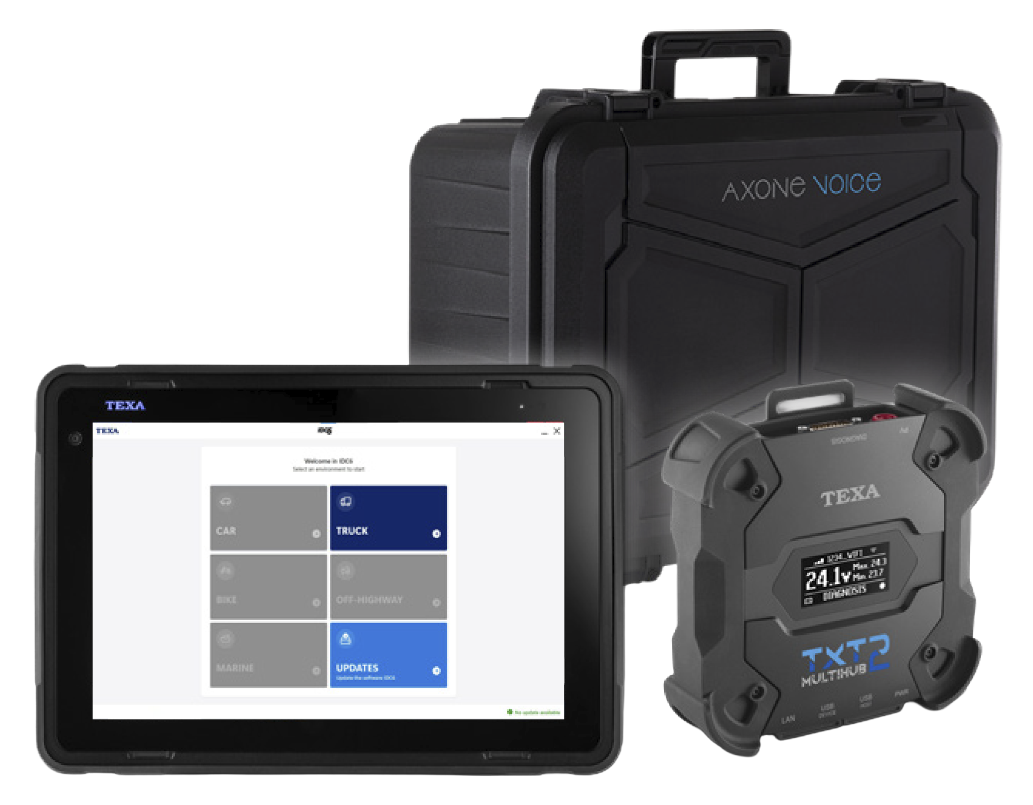 TEXA VHDT AXONE VOICE heavy-duty truck diagnostic tool with TXT 2 MULTIHUB