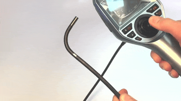 vividia me610 joystick articulating borescope gif