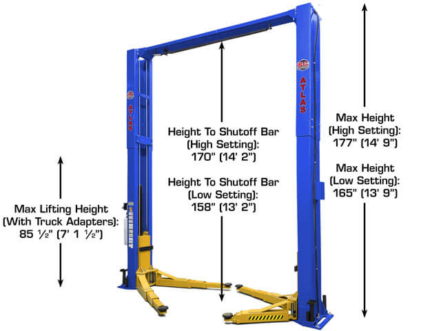 ATLAS Platinum PVL12 ALI Certified 12,000 lb Overhead Lift ATEAP-PVL12-FPD