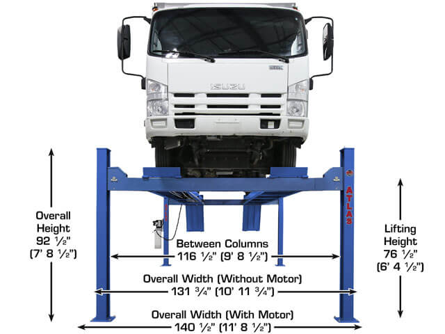 ATLAS Platinum PVL14 ALI Certified 14,000 lb 4 Post Lift ATEAP-PVL14-FPD