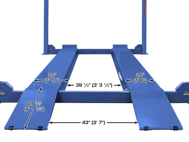 ATLAS Platinum PVL14 ALI Certified 14,000 lb 4 Post Lift ATEAP-PVL14-FPD