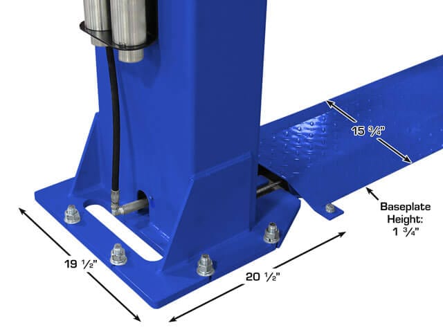 atlas pvl9bp baseplate and post width
