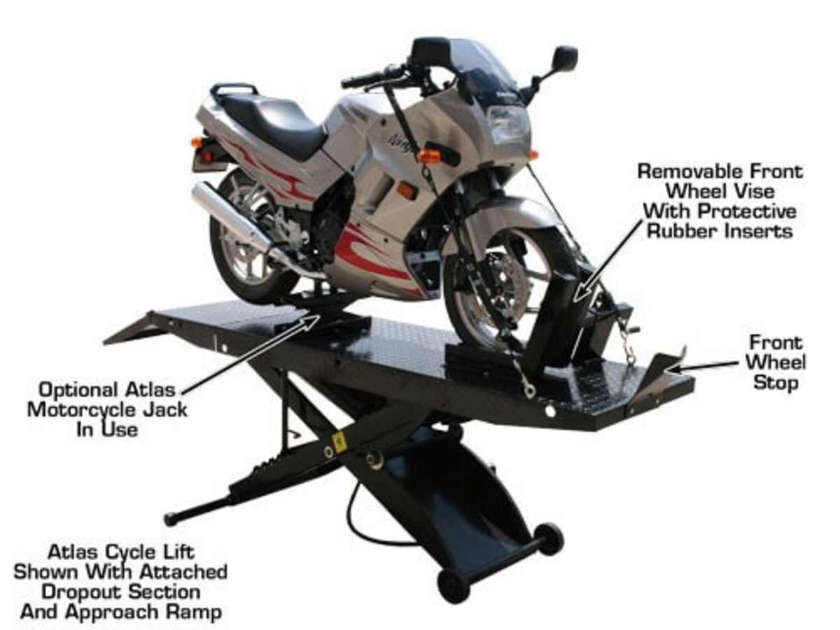 ATLAS Cyclelift Air Operated 1,000 lb. Capacity Motorcycle Lift ATEHT-CYCLELIFT-FPD