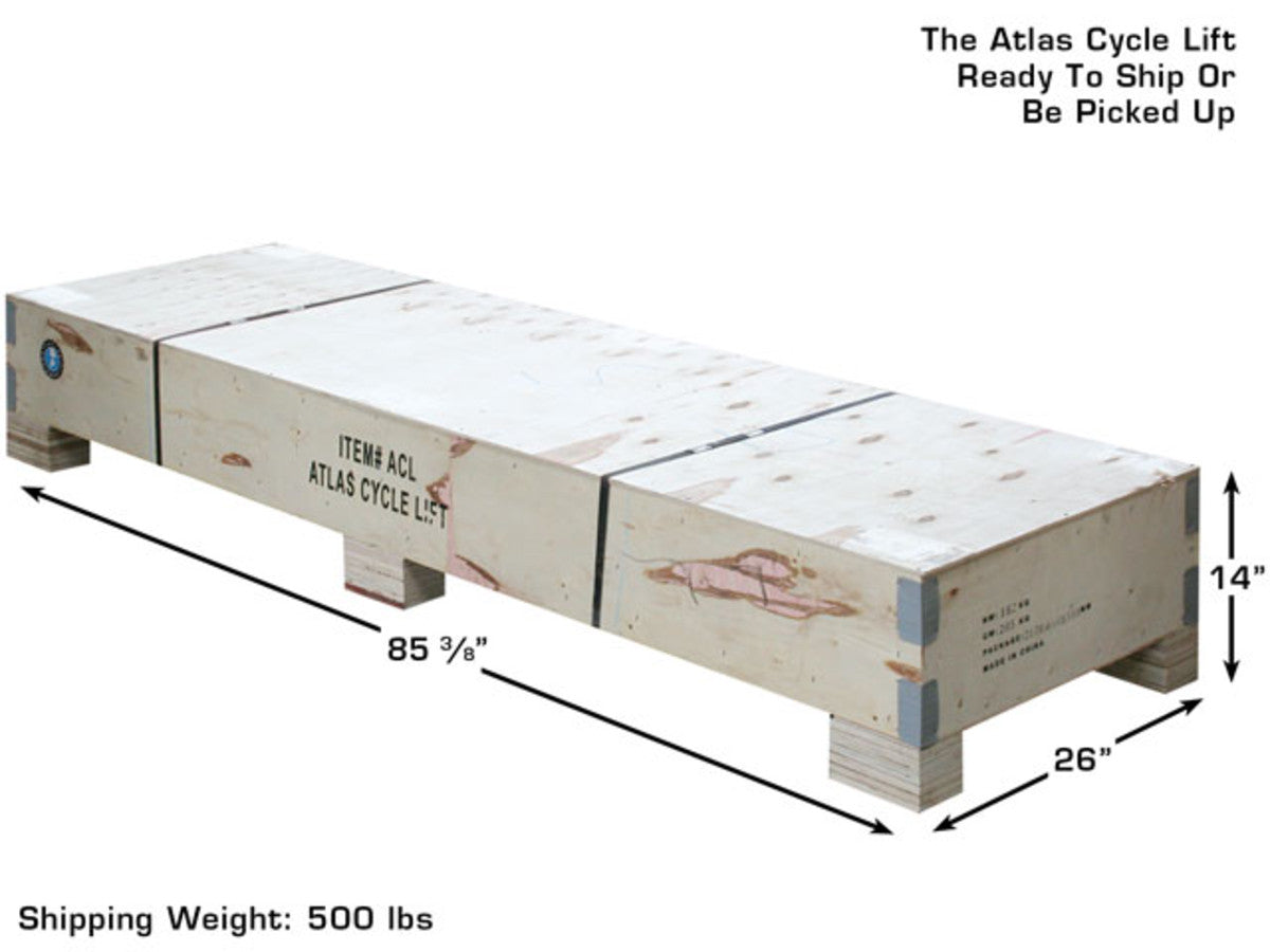 ATLAS Cyclelift Air Operated 1,000 lb. Capacity Motorcycle Lift ATEHT-CYCLELIFT-FPD