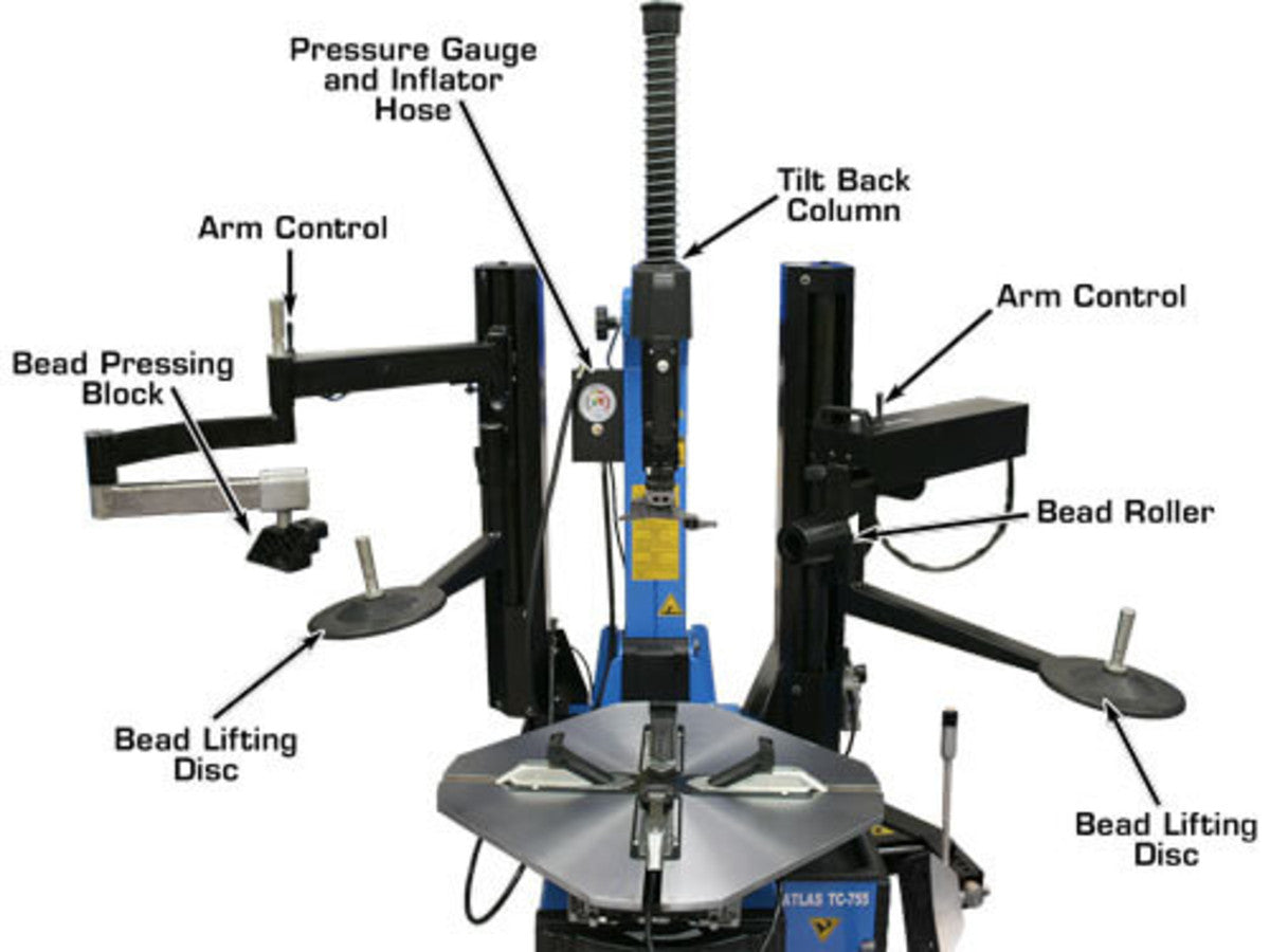 ATLAS TC755DAA Wheel Clamp Tire Changer ATETC755DAA-FPD