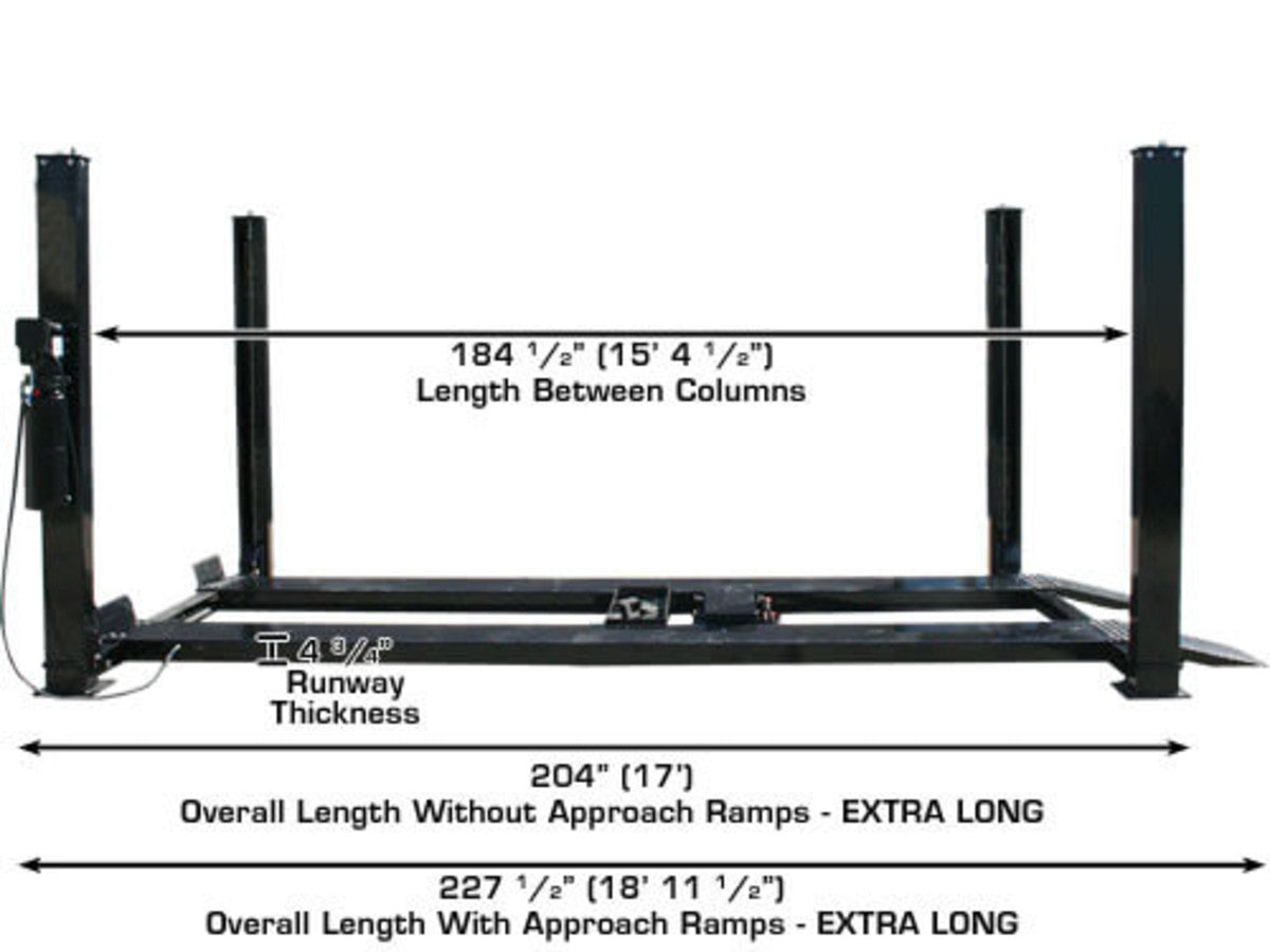 ATLAS PRO9000 4 Post Lift + RJ35 Sliding Jacks Combo ATEXH-PRO9-COMBO1-FPD