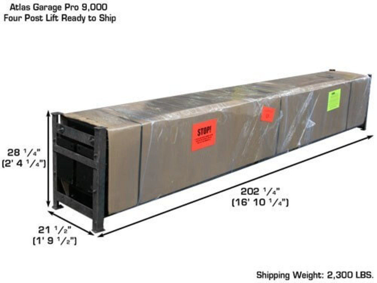 ATLAS PRO9000 4 Post Lift + RJ35 Sliding Jacks Combo ATEXH-PRO9-COMBO1-FPD