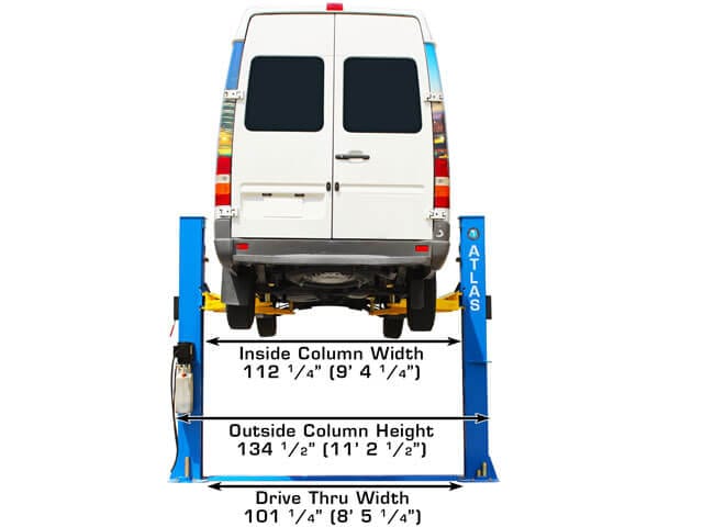 atlas bp10000x overall width