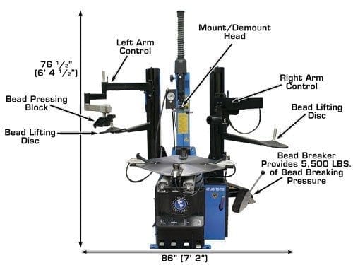 ATLAS TC755DAA Wheel Clamp Tire Changer ATETC755DAA-FPD