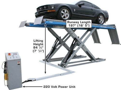 Atlas Equipment 12AWFSL Alignment Scissor Lift and RJ-6 Rolling Jacks Combo ATEATTD-12AWFSL-COMBO-FPD