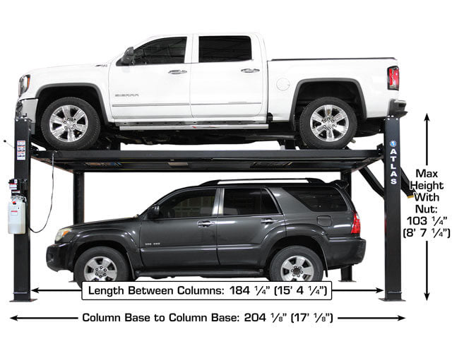 ATLAS Apex 9 ALI Certified 9,000 lb 4-Post Lift ATEAPEX9-FPD