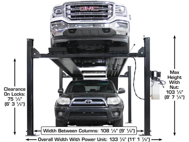 ATLAS Apex 9 ALI Certified 9,000 lb 4-Post Lift ATEAPEX9-FPD