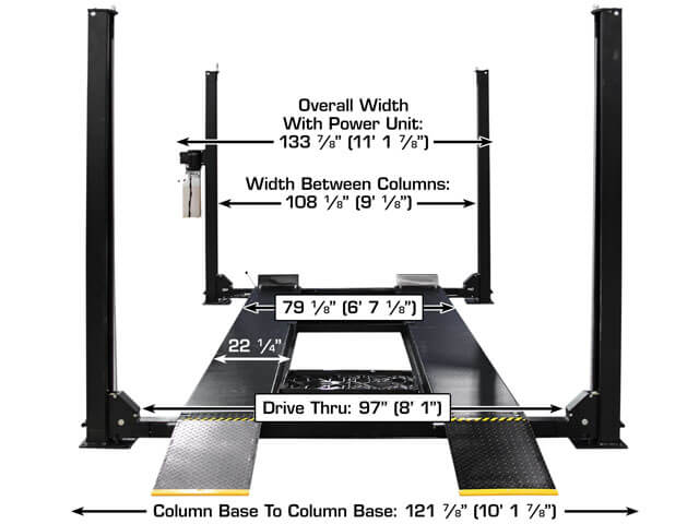 ATLAS Apex 9 ALI Certified 9,000 lb 4-Post Lift ATEAPEX9-FPD