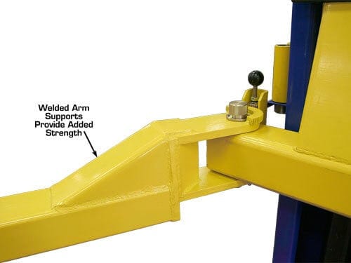 welded arm supports provide added strength to the Atlas 9kbp lift arms