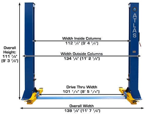 atlas bp10000x overall dimensions