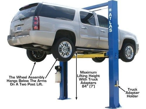 Atlas OHX10000X two post max lift height