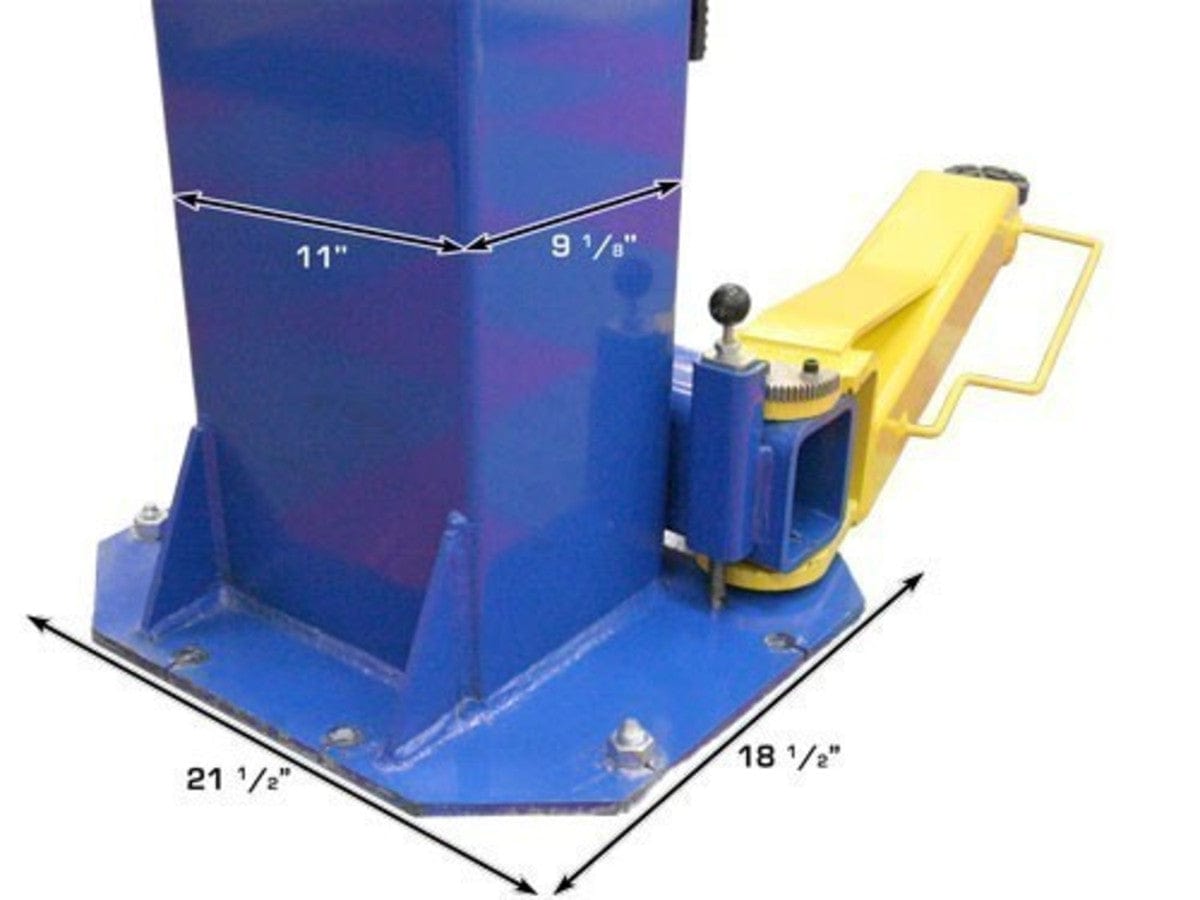 Atlas OHX10000X 2 post lift base and post width