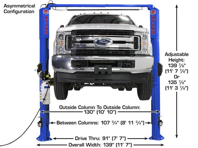 atlas pl10 height and width in asymmetrical configuration