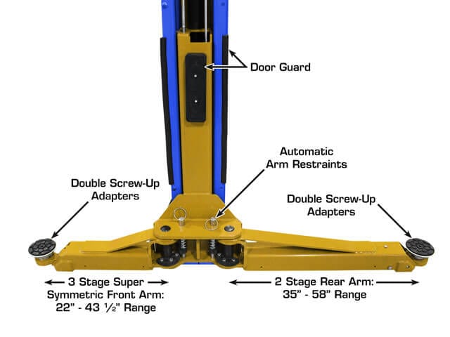 atlas 2 post pvl10 3 stage front arms with 2 stage rear arms