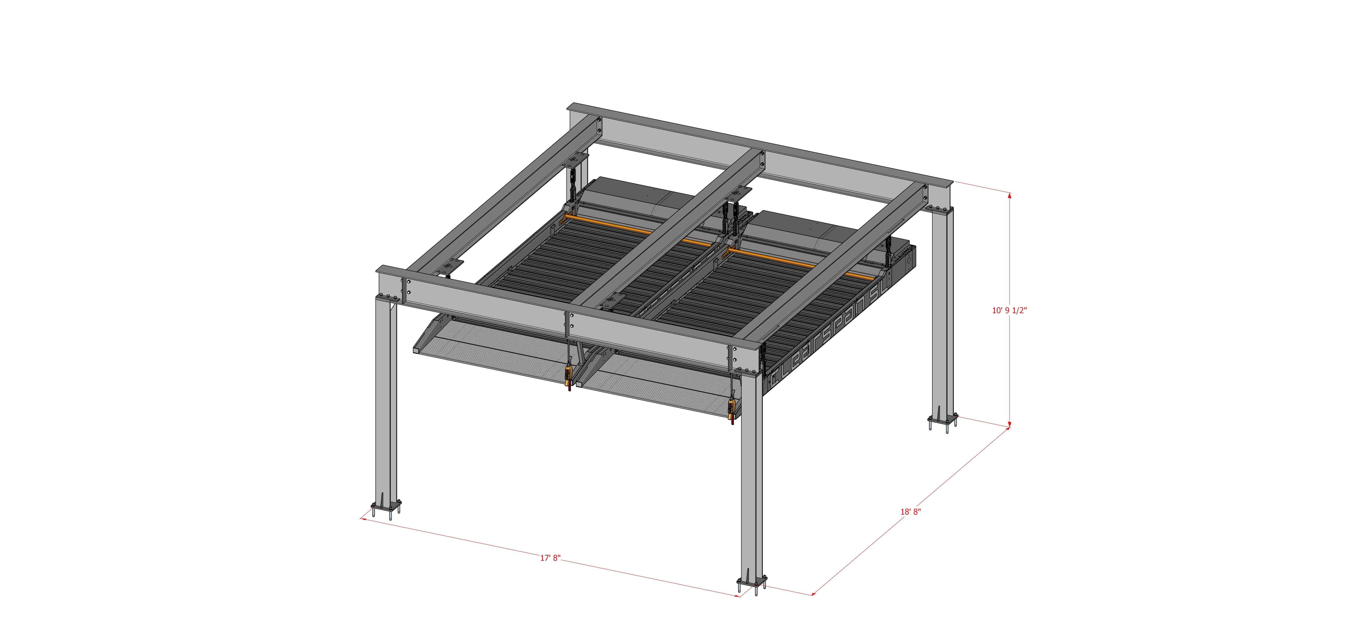 suspended vehicle parking lift specs clear span sl 