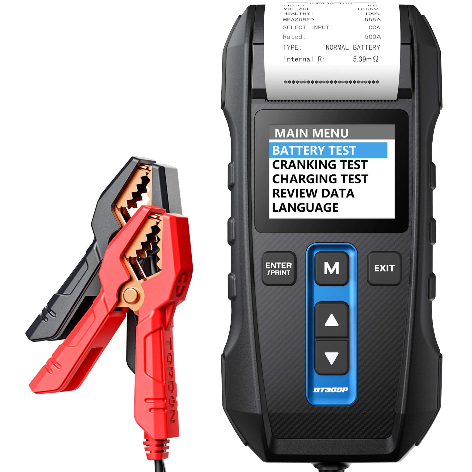TOPDON BT300P Battery Tester with Printer
