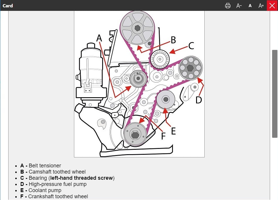 TEXA MARINE BELT SPECS SCREENSHOT 