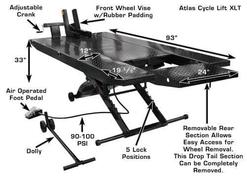 ATLAS Cyclelift XLT Motorcycle/ATV Lift  ATEHT-CYCLFTXLT-FPD