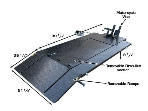 ATLAS HI-RISE 1500 Motorcycle/ATV Lift ATEHT1005-KIT-FPD