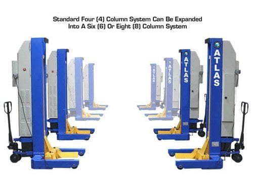 ATLAS 66,000 LB. ALI Certified Battery Powered Mobile Column Lift System ATEML-4030BC