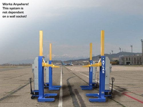 ATLAS 74,000 LB. ALI Certified Battery Powered Mobile Column Lift System ATEML-4034BC