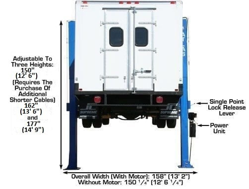 ATLAS PV15PX 15,000 lb Overhead 2-Post Lift ATEXH-PV15PX-FPD