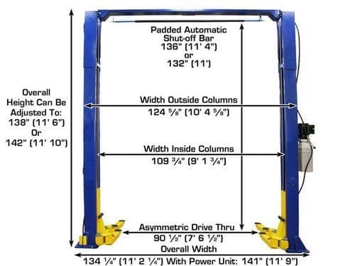 Atlas 9000 LB OVERHEAD 2-POST LIFT ATEXH-9KOHX-FPD