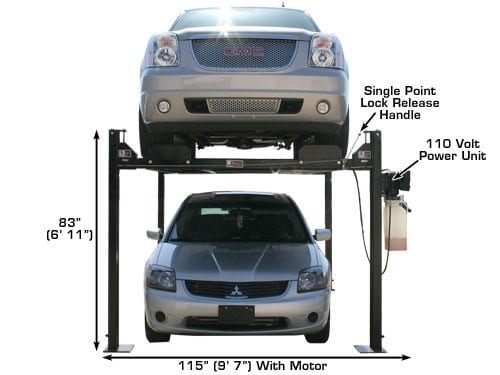 ATLAS PRO8000 4 Post Lift + RJ35 Sliding Jacks Combo ATEXH-PRO8-COMBO-FPD