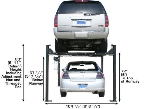 ATLAS PRO8000 4 Post Lift + RJ35 Sliding Jacks Combo ATEXH-PRO8-COMBO-FPD