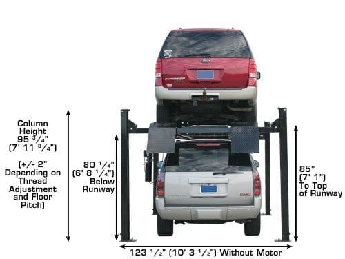 ATLAS PRO9000 4 Post Lift + RJ35 Sliding Jacks Combo ATEXH-PRO9-COMBO1-FPD