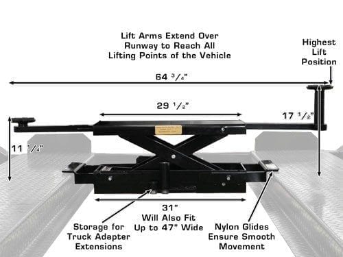 ATLAS PRO9000 4 Post Lift + RJ35 Sliding Jacks Combo ATEXH-PRO9-COMBO1-FPD