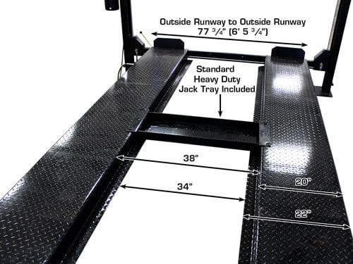 ATLAS PRO8000EXT-L 4 Post Lift + RJ35 Sliding Jacks Combo ATEXH-PRO8EXTL-COMBO-FPD