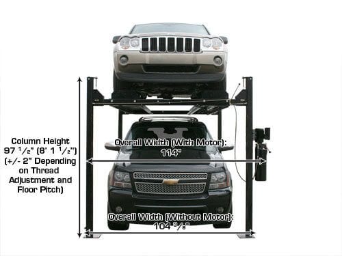 ATLAS Garage PRO8000EXT 8,000 lb Extra Tall 4-Post Lift ATEXH-PRO8000EXT-FPD